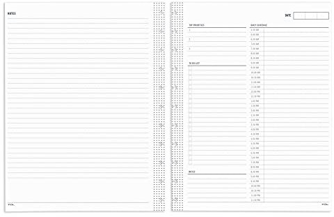 TUL® - Kalender-Nachfüllblätter – Abgerundete undatierte tägliche Nachfüllseiten aktuelles Jahr – 21 x 27,9 cm – 50 Stück