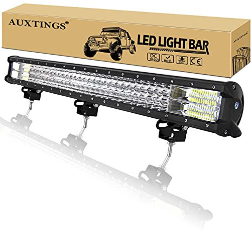 AUXTINGS 86 cm 34 Zoll 468W LED bar Triple Row Fleck Flutträger kombinierte Lichter Off road WASSERFEHLER Arbeitsleuchtturm für LKW SUV ATV UTV Boat Lights