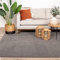FRAAI | Home & Living Waschbarer Teppich - Clean Dunkelgrau - Polyester - Kurzflor - Einfarbig - Waschbar in Waschmaschine - Modern - Wohnzimmer, Esszimmer, Schlafzimmer - Carpet