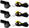 Savita 3 Stück Edelstahl Pfeifen mit Lanyard Premium Metal Whistle Survival Sportpfeifen Lauter für Outdoor-Aktivitäten Sportunterricht Trainer Coach Schiedsrichter Lehrer Emergency (Schwarz)