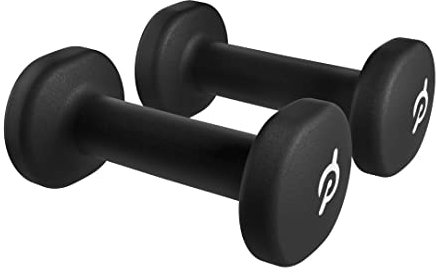 Peloton Hanteln, 2er Set, für Männer und Frauen, rutschfeste Beschichtung, Kurzhanteln, Krafttraining, Workouts, 0,9 kg, Schwarz