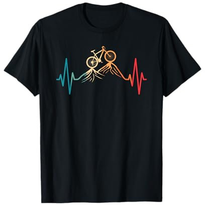 Herzschlag Fahrrad Radfahrer Mountainbike Radsport Herren T-Shirt