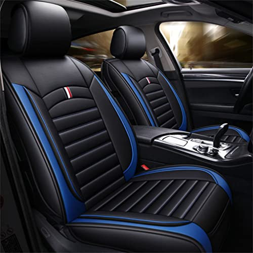 Muchkey Sitzbezüge Auto Leder für Peugeot e-2008 Vordersite und Rücksitze Sitzbezügesets Sitzbezüge & Auflagen zubehör Innenraum Farbe Schwarz Blau