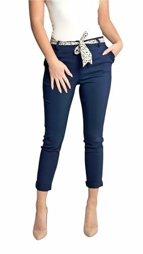 Mississhop Female Damen Stretch Klassische Chino Hose (Mod. 366) Blau XXL