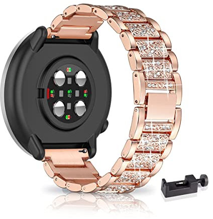 Metall Armband für Polar Ignite 3 /Ignite 2 /Ignite/Unite/Pacer/Pacer Pro Armband, Frauen Strass Glitzer Verstellbare Edelstahl Ersatzbänder Armband Kompatibel mit Polar Ignite 3 /Ignite 2 (D)