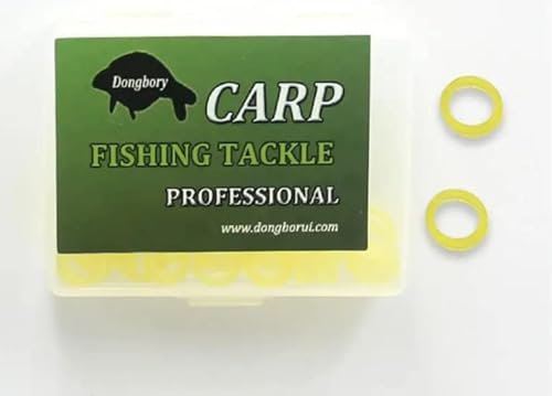 Pellet Bait Bands 100pcs/box Sizes S, M, L Secure Fishing Baits Elastic Bands Carp Coarse Fishing Tackle (L - 6mm)