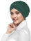 SJTJSPX Turban-Mütze für Damen, muslimisch, elastisch, Nachtmütze, gekreuzt, Chimio-Mütze, Haarausfall, Krebs, Chemotherapie, Hüte, Kopftuch, Stoff, Baumwolle, Hijab, grün, Einheitsgröße