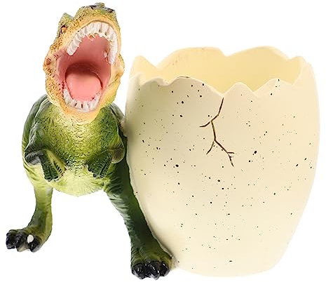Ciieeo Dinosaur Pen Holder Ornament Fountain Pen Holder Pen Pencil Statue Decor Figure Cute Desk Organizers Animal Pen Holder Resin Desk Pen Organizers Dinosaur Egg Pen Holder Pen Box