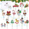 HEYIDAMAI Diamond Painting Kinder Weihnachten - 13 Set 5D Weihnachten Anhänger, Schlüsselanhänger Doppelseitige, DIY Kit Weihnachtsbaum Deko