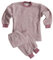 Lilano, Merino Kinder Flausch Schlafanzug 2-teilig, 100% Wolle (kbT) (Mauve Natur, 98)