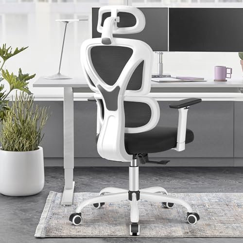 DoChair Chaise de Bureau, Fauteuil de Bureau Ergonomique avec Appui-tête et Support Lombaire Réglables & 3D Accoudoir, Hauteur et Inclinaison Réglables,Charge Maximale 150 kg