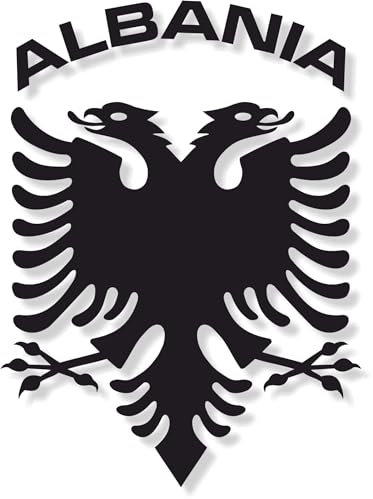 2x Aufkleber Albanien Albania Shqipëria Adler Flag Wappen Sticker Auto Sticker Folie