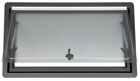 MBUYI Dachluke Dachfenster 90 x 50 cm, Camper Wohnwagenfenster Extrapolierte Wohnwagen-Lüftungsfenster Winkel Einstellbar, Acryl Wohnmobil Fenster für RV Wohnwagen Kastenwagen Van Camper