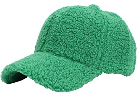 Damen Baseballmütze Lammwolle Teddy-Fleece Baseballkappe Verstellbar Baseballhut Outdoor Caps Pferdeschwanz, Loch für Damen und Herren, Outdoor, Reisen