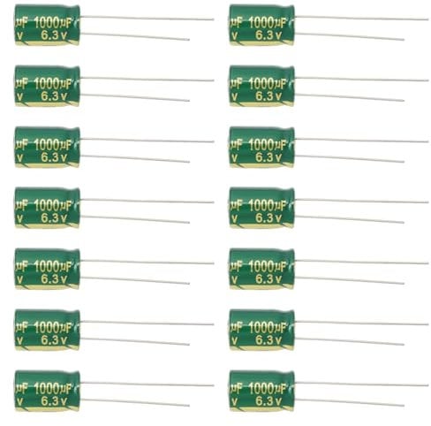 ECSiNG 30 Stück 1000uF Kondensatoren Direktstecker Elektrolytkondensatoren 8x12mm Aluminium Radial Elektrolytkondensatoren für TV LCD Radio Mikrowelle