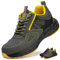 Scarpe Antinfortunistiche Uomo Donna Scarpe da Lavoro Leggero Comode Traspiranti Punta in Plastica Antiscivolo Cucina Giallo Grigiastro EU 37
