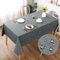 AooHome Tischdecke Abwaschbar, Grau Tischdecken 130x160cm Leinen-Optik Tischtuch aus Polyester Wasserabweisend mit Lotuseffekt, Dauerhaft Kratzfest für Wohnzimmer, Esszimmer, Balkon, Garten
