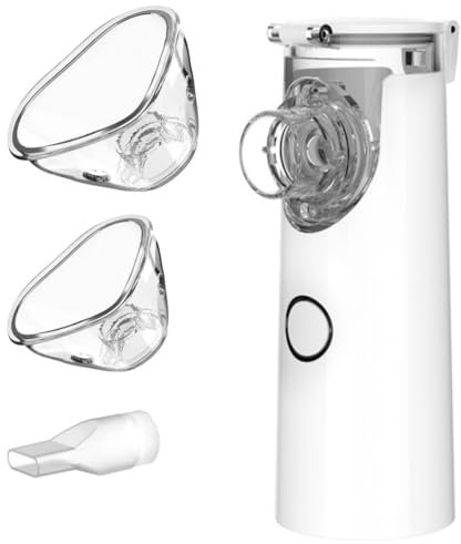 Inhalator, Mesh-Vernebler mit Schwingmembran-Technologie, batteriebetrieben und leise, Selbstreinigungsfunktion, zur Behandlung der oberen und unteren Atemwege, kurze Inhalationszeit