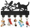 MAYJOYDIY Holz Katze Vogel Schlüsselhaken Wandmontage 30x18cm Ast Blatt Tiermotiv Schlüsselhaken Garderobe Hut Kleiderhaken Mit 5 Legierung Haken Für Eingangsbereich Schlafzimmer Wohnzimmer Büro