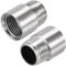 TOP-VIGOR 2Pcs Shower Head Extension Arm, 30mm Shower Arm Extender, 1/2 PT Stainless Steel Handheld Shower Pipe Head Extension Round Pipe for Bathroom Accessory