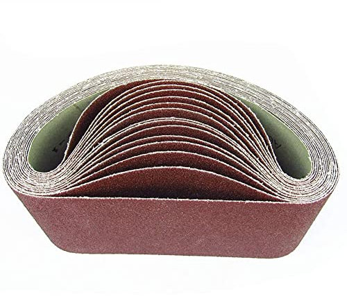 JIEYUZYUO 20 Stück Schleifbänder, Bandschleifer-Werkzeug Für Holzbearbeitung, Metallpolieren, Aluminiumoxid-Schleifband/320#/905 * 100Mm