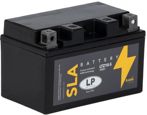 LANDPORT Batterie 12V 8,6Ah SLA LTZ10-S SLA kompatibel für Aprilia Mojito, RSV4 1000 Factory, BMW S 1000 RR, Honda CB 1000 F Super Four