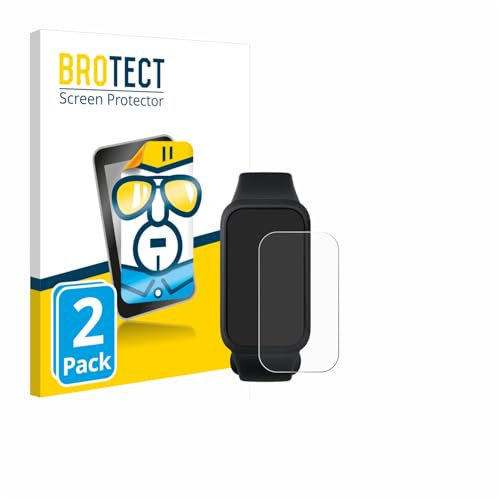 BROTECT Protector Pantalla para Xiaomi Smart Band 9 Active Protector Transparente (2 Unidades) Anti-Huellas