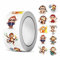 PLAYZOCO Affen-Aufkleber, Orang-Utan-Emoji, Multicolor, 2,5 cm, 500 Stück, Cartoon, Sticker, für Papier, Kunststoff, Metall, Glas, Holz, Keramik, Wand, Fahrzeug