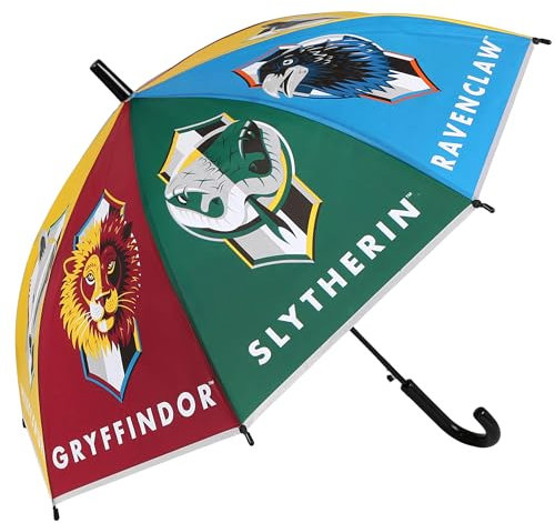 sarcia.eu Harry Potter Hogwarts Bunter Kinderregenschirm automatisch faltbar, für Kinder (Mehrfarbig)