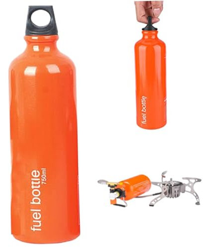 Pesoncarl Bouteille de Carburant 750 ML de Bouteille Carburant MSR Portable en Aluminium en Alliage épaissis