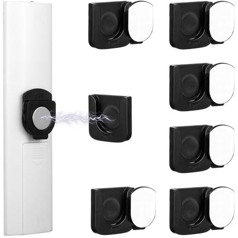simarro 6 Stück Magnetische Fernbedienungshalter, Schwarz Wandmontage Fernbedienungshalter mit Selbstklebender Rückseite Magnetische Wandhalterung Fernbedienung Halterung Wand für Zuhause Büro