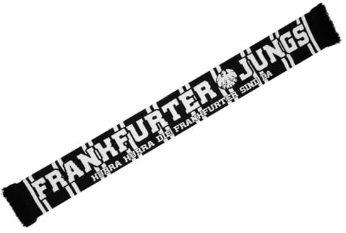 Eintracht Frankfurt Frankfurter Jungs Fanschal, Stadionschal Hurra Hurra die Frankfurter sind dain in den Fraben schwarz u weiß