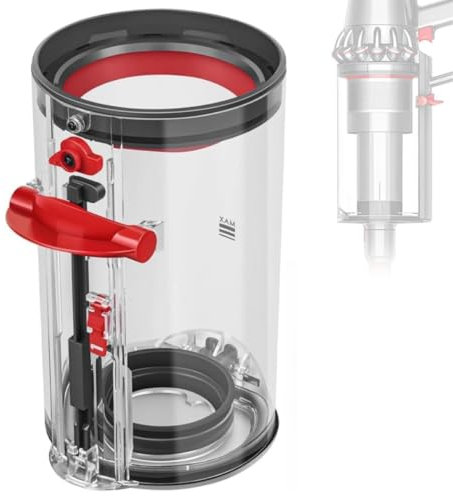 Hochwertiger Ersatz-Staubbehälter für Dyson V10 SV12 SV13 SV27 Staubsauger, für Dyson Staubsauger Zubehör Ersatzteile Aufsatz - Transparent und Zuverlässig