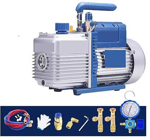 Vacuum Pump Refrigeration Kits 2Pa with Manifold Gauge Vacuum for 1/1.5/2/3/5P Household Air Conditioning Maintenance Pump
