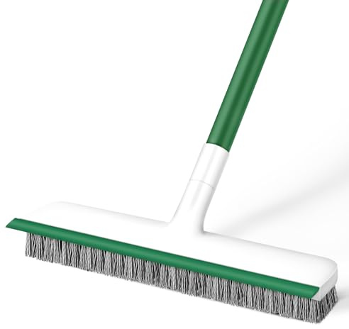2 in 1 Floor Scrub Brush with Long Handle