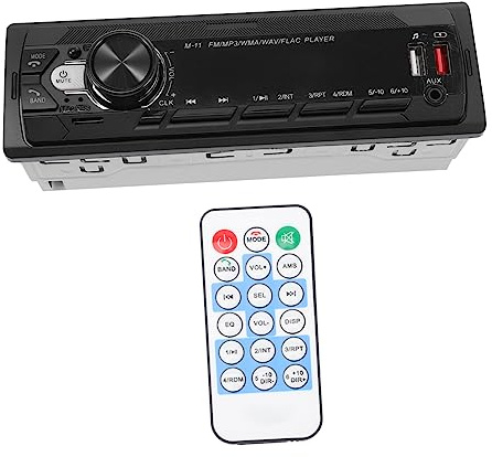 Zerodeko Mp3-player fürs Auto mit Kabelloser Verbindung 5.0 USB 2.0 Anschluss und Fernbedienung Abs Gehäuse für Road Trips und Audio Modifikation