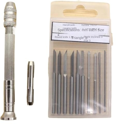 ainih 10PCS Carving Knife Blade Wood Chisel Tools Set Micro Head Handmade DIY Hand