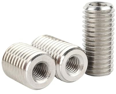 Adattatore filettato interno ed esterno con scanalatura in acciaio inossidabile 304, dado convertitore con inserto a manicotto(M4-M10 (5pcs))