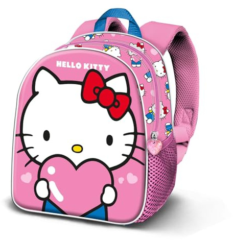 Hello Kitty Heart-Elite 3D Rucksack, Rosa, 25 x 30 cm, Kapazität 7 L