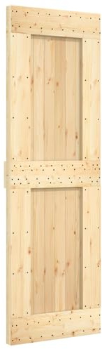 vidaXL Tür NARVIK 70 x 210 cm Massivkiefer (Unbehandelt) Natur