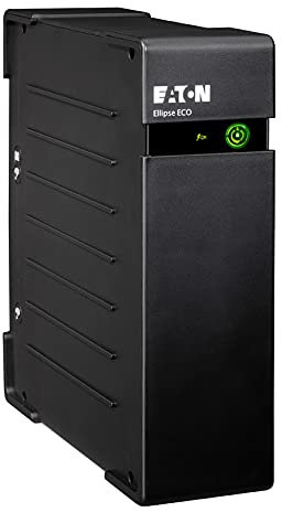 Eaton Onduleur Ellipse ECO 1600 USB FR - Off-line UPS - EL1600USBFR - Puissance 1600VA (8 prises FR, Parasurtenseur, Batterie) - UPS avec Interface USB (câble inclus) - Noir