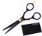 Professionelle Bartpflege Schere, extrem scharf, Schwarz, 14 cm + mit Etui
