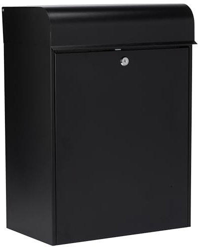 Burg-Wachter PB01BK Secure Steel Parcel Box, Black, Large