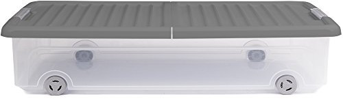 Ondis24 Unterbettbox Rollerbox Aufbewahrungsbox 35 W (1 Stück, Grau)
