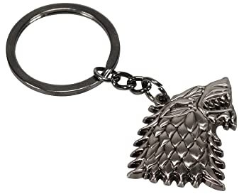Half Moon Bay Game of Thrones KEYGT01 7 (B) x 15 (H) x 1 (T) cm geschnitzter Schlüsselanhänger - Stark
