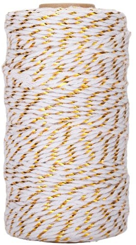G2PLUS 100M Cordoncino in Cotone Spago in Cotone Baker Twine Cordoncino da Regalo da 2 mm Spago Natalizio perfetto per Cucina Cottura confezionamento regali e fai da te creativo