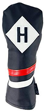RAM Golf Premium Vintage Style PU Leather Headcovers, Retro Black, Hybird