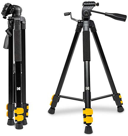 KODAK Trépied léger PhotoGear avec Guide électronique | Trépied Compact en Aluminium à 3 Sections Qui s'ajuste de 22 à 6, tête à 3 Voies, Plaque à dégagement Rapide