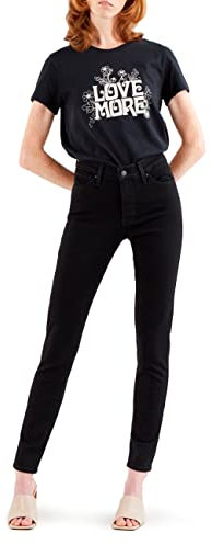 Levi's Damen 310 Shaping Super Skinny Jeans, Black Squared, 26W / 32L