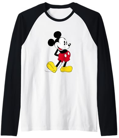 Disney Mickey Mouse Classic Pose Raglan Baseball Tee